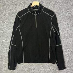 Kuhl Kashmira Pullover‎ Fleece Performance 1/4 Zip Sweater Black Mens Size M